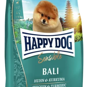Sonderaktion Sparpaket 2 x 1,3 kg Happy Dog Mini XS Adult Sensible Bali Huhn & Kurkuma Hunde Trockenfutter